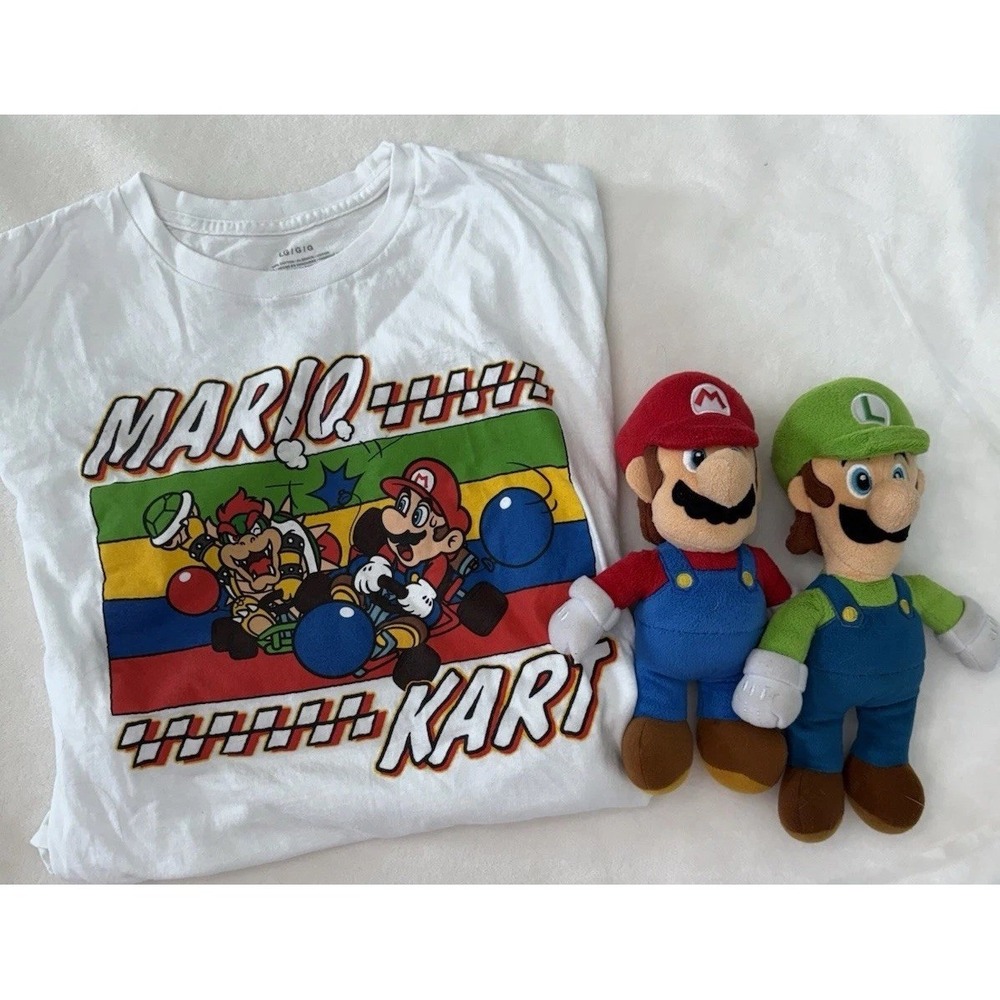 Mario Kart Lot With T Shirt (L) & 2 Plush